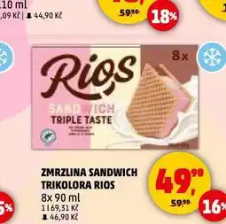 Penny Market Zmrzlina sandwich trikolora rios nabídka