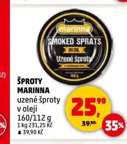 Penny Market Šproty marinna nabídka