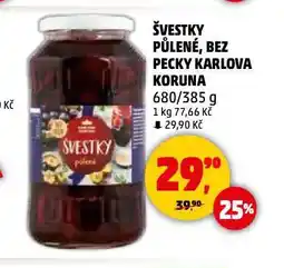 Penny Market Švestky půlené nabídka