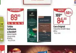 Globus Tchibo cafissimo a davidoff kávové kapsle nabídka