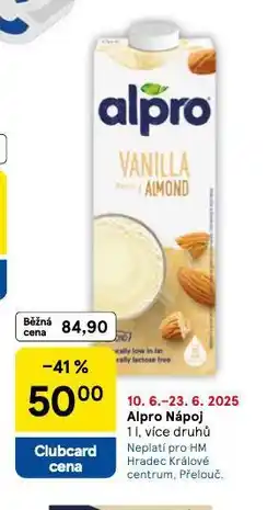 Tesco Alpro nápoj nabídka