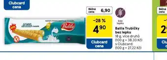 Tesco Balila trubičky bez lepku nabídka