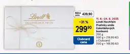Tesco Lindt hochfein pralinky směs čokoládových bonbonů nabídka