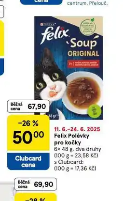 Tesco Felix polévky pro kočky nabídka