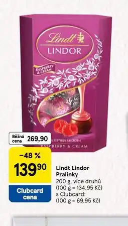 Tesco Lindt lindor pralinky nabídka