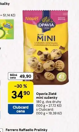 Tesco Opavia zlaté mini sušenky nabídka