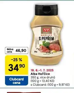 Tesco Alba hořčice nabídka