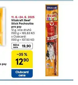 Tesco Vitakraft beef stick pochoutky pro psy nabídka