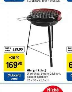 Tesco Mini gril kulatý nabídka