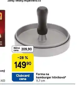 Tesco Forma na hamburger hliníková nabídka