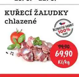 RABBIT řeznictví KUŘECÍ ŽALUDKY chlazené 1kg nabídka