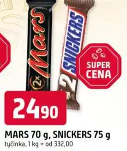 Trefa MARS, SNICKERS nabídka