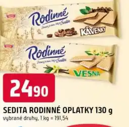 Trefa Sedita rodinné oplatky nabídka