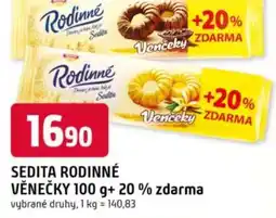Trefa Sedita rodinné věnečky nabídka