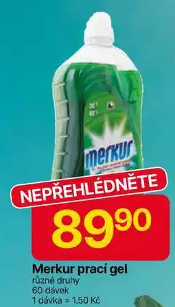 Hruška Merkur prací gel různé druhy 60 dávek nabídka