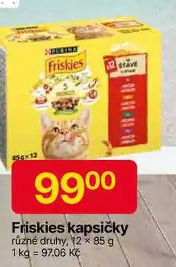 Hruška Friskies kapsičky různé druhy, 12 × 85 g nabídka