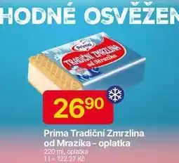 Hruška Prima Tradiční Zmrzlina od Mrazíka - oplatka 220 ml nabídka