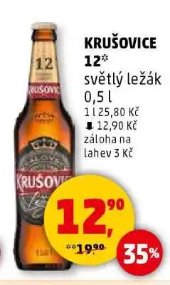 Penny Market Krušovice 12° světlý ležák 0,5 l nabídka