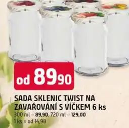 Trefa Sada sklenic twist na zavařování s víčkem nabídka