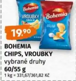 Trefa Bohemia chips, vroubky nabídka