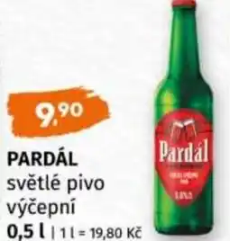 Trefa PARDÁL světlé pivo výčepní nabídka