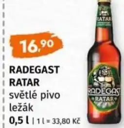 Trefa RADEGAST RATAR světlé pivo ležák nabídka