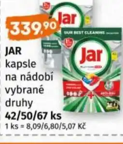 Trefa JAR kapsle na nádobí nabídka