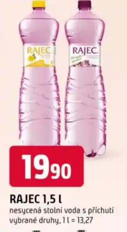 Trefa RAJEC nesycená stolní voda s příchutí nabídka
