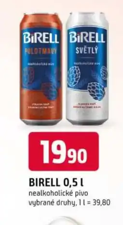 Trefa BIRELL nealkoholické pivo nabídka