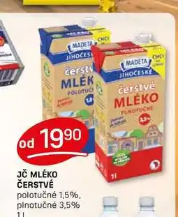 Flop JČ MLÉKO ČERSTVÉ polotučné 1,5%, plnotučné 3,5% 1l nabídka