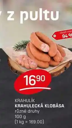 Flop KRAHULECKÁ KLOBÁSA různé druhy 100g nabídka