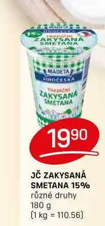 Flop JČ ZAKYSANÁ SMETANA 15% různé druhy 180 g nabídka