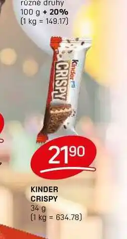 Flop KINDER CRISPY 34 g nabídka