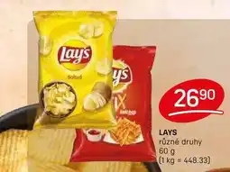 Flop LAYS různé druhy 60 g nabídka