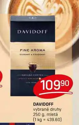 Flop DAVIDOFF vybrané druhy 250 g, mletá nabídka