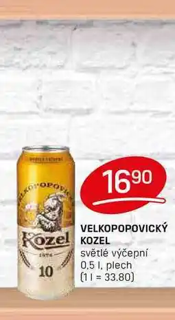 Flop VELKOPOPOVICKÝ Kozel KOZEL světlé výčepní 0,5 1, plech nabídka