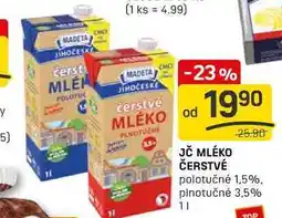 Flop JČ MLÉKO ČERSTVÉ polotučné 1,5% 1l nabídka