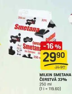 Flop MILKIN SMETANA ČERSTVÁ 33% 250ml nabídka