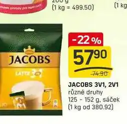 Flop JACOBS 3V1, 2V1 různé druhy 125- 152 g, sáček nabídka