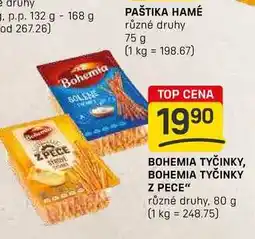 Flop BOHEMIA TYČINKY, BOHEMIA TYČINKY Z PECE různé druhy 80g nabídka