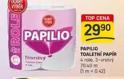 Flop PAPILIO TOALETNÍ PAPÍR 4 role, 3-vrstvý nabídka