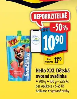 Albert Hello XXL Dětská ovocná svačinka 200 g nabídka