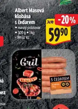 Albert Albert Masová klobása s čedarem 300 g nabídka