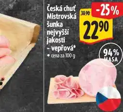 Albert Česká chuť Mistrovská šunka nejvyšší jakosti - vepřová 100 g nabídka