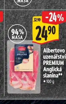 Albert Albertovo uzenářství PREMIUM Anglická slanina 100 g nabídka
