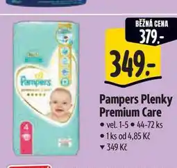 Albert Pampers Plenky Premium Care vel. 1-5 44-72 ks nabídka