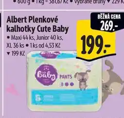 Albert Albert Plenkové kalhotky Cute Baby 36-44 ks nabídka