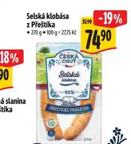 Albert Selská klobása z Přeštíka 270 g nabídka