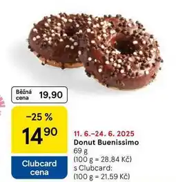 Tesco Donut Buenissimo, 69 g nabídka