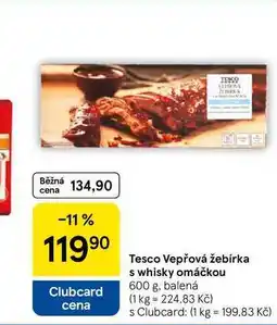 Tesco Tesco Vepřová žebírka s whisky omáčkou, 600 g, balená nabídka